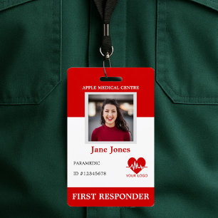 Personalized First Responder Photo ID Security ID Badge