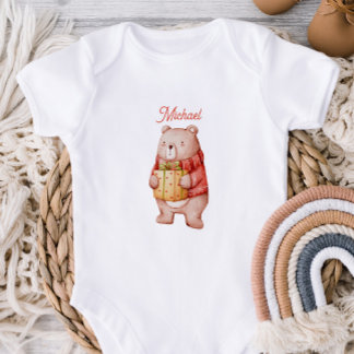 Personalized First Valentine`s Day Baby Bodyusit Baby Bodysuit