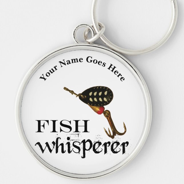 Personalized Fish Whisperer Key Ring (Front)