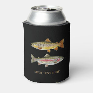 Personalized Fishing Lover  – Trout Fishing Design Can Cooler