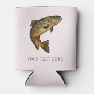 Personalized Fishing Lover  – Trout Fishing Design Can Cooler