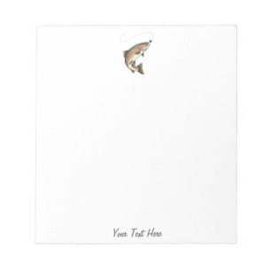 Personalized Fishing Lover  – Trout Fishing Design Notepad