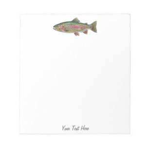 Personalized Fishing Lover  – Trout Fishing Design Notepad