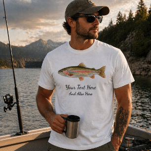 Personalized Fishing Lover  – Trout Fishing Design T-Shirt