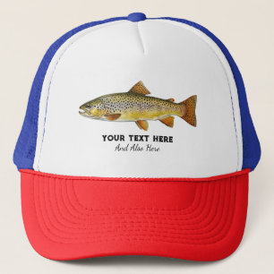 Personalized Fishing Lover  – Trout Fishing Design Trucker Hat