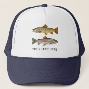Personalized Fishing Lover  – Trout Fishing Design Trucker Hat