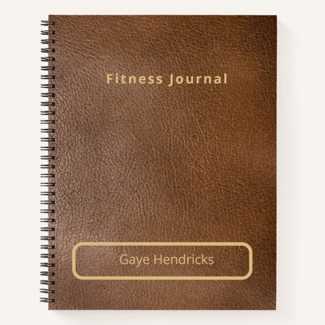 Personalized Fitness Journal Notebook (Front)