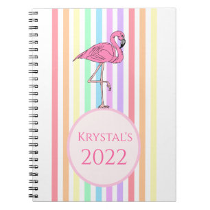 Personalized Flamingo Colourful Notebook