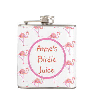 Personalized Flamingo Golf Flask