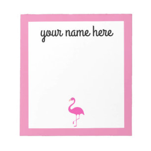 Personalized Flamingo Notepad