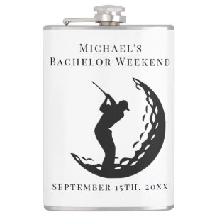 Personalized Flask   Bachelor Golf Weekend