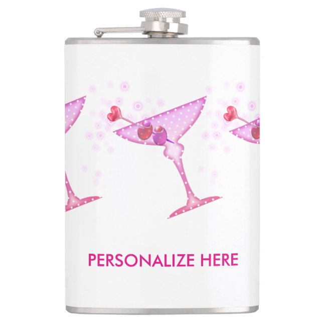 PERSONALIZED FLASK - PINK MARTINI (Front)