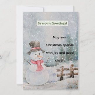 Personalized Flat Christmas Card