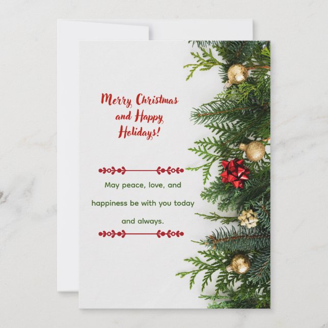 Personalized Flat Christmas Card (Front)