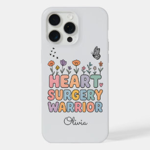 Personalized Floral Anatomical Heart Surgery Gift iPhone 15 Pro Max Case
