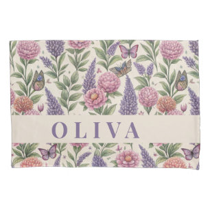 Personalized Floral and Botanical Pillow Case