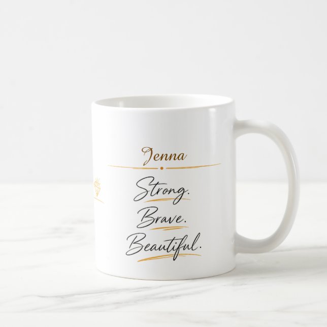 Personalized Floral Botanical Women's Day Coffee  Mug (Right)