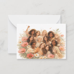 Personalized Floral Botanical Women's Day Greeting Card