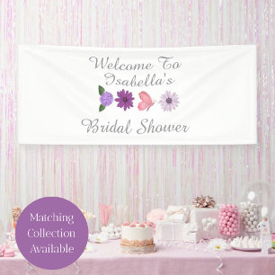 Personalized Floral Cosmos Bridal Shower Wedding Banner