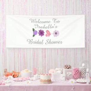 Personalized Floral Cosmos Bridal Shower Wedding Banner