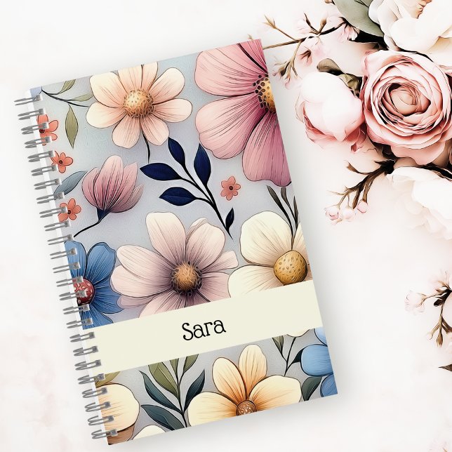 Personalized Floral Notebook (Creator Uploaded)