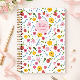 Personalized Floral Notebook for Mom or Grandma