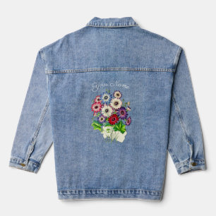 PERSONALIZED FLOWERS BOUQUET DENIM JACKET