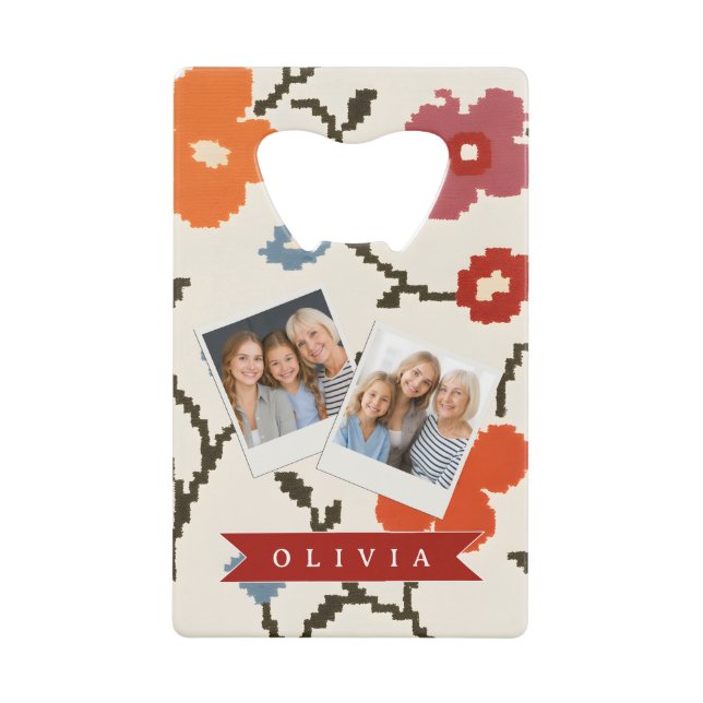 Personalized Folk Scandi Boho Vintage Floral  (Front)