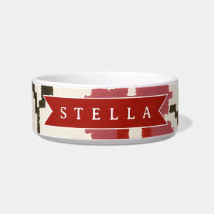 Personalized Folk Scandi Boho Vintage Floral  Bowl