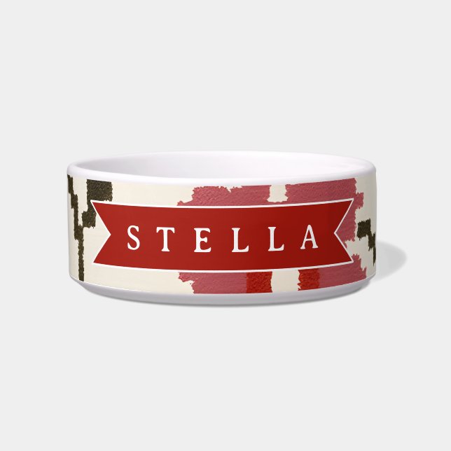 Personalized Folk Scandi Boho Vintage Floral  Bowl (Front)