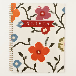 Personalized Folk Scandi Boho Vintage Floral  Planner