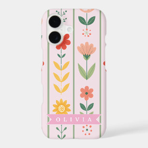 Personalized folk scandinavian floral pattern