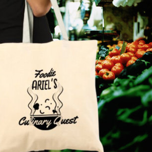Personalized Foodie Culinary Quest Chef Cook Gift Tote Bag