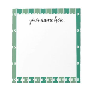 Personalized Football Field Notepad