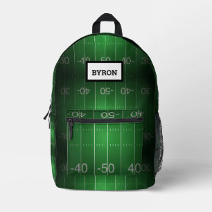 Personalized Football Field Printed Backpack