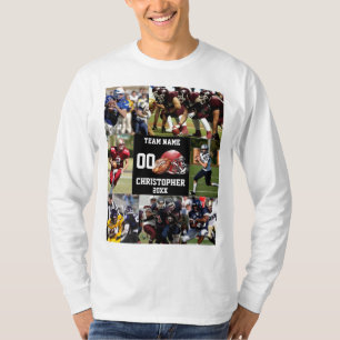 Personalized Football Photo Collage Sports  T-Shirt