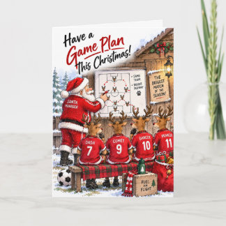 Personalized Football Soccer Christmas Holiday Card