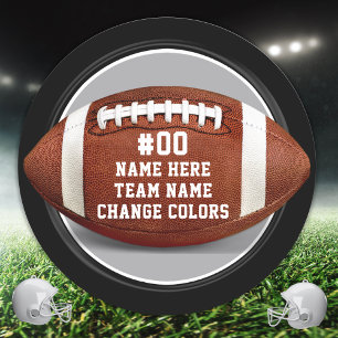 Personalized Football Stickers, Select Size, Shape Classic Round Sticker