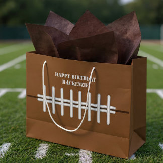 Personalized Football Themed Large Gift Bag