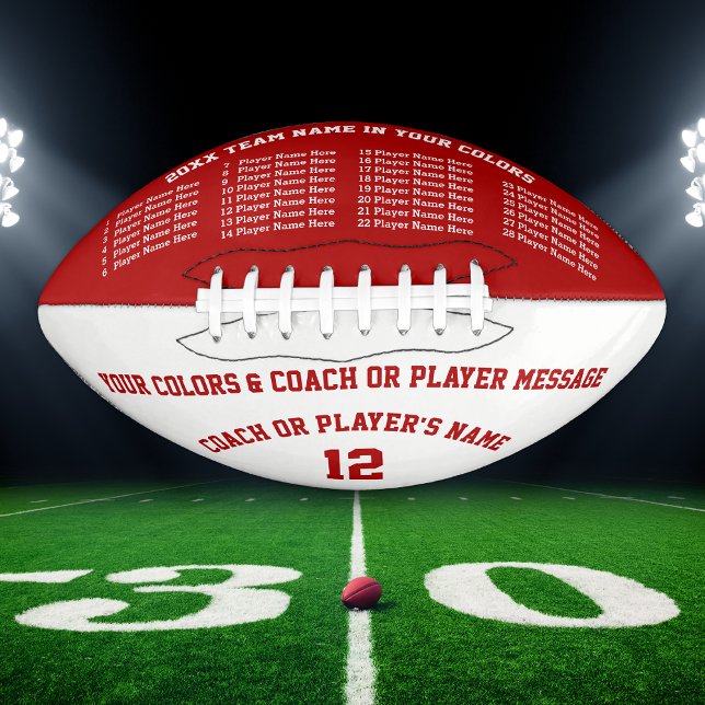 Personalized Footballs 8 Text Boxes, Your Colors (Creator Uploaded)