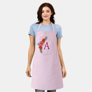Personalized for Women Custom Family Cooking Pink Apron