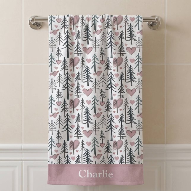 Personalized Forest Tree Kids Beach Towel (Creator Uploaded)