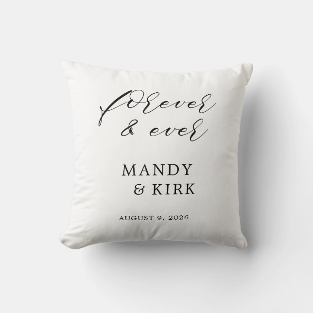 Personalized “Forever" Custom Wedding Gift  Cushion (Front)