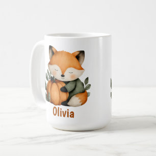 Personalized Fox Pumpkin Halloween Design Coffee Mug