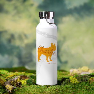 Personalized French Bulldog Pastel Water Bottle