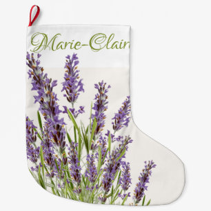 Personalized French Lavender Large Christma Large Christmas Stocking
