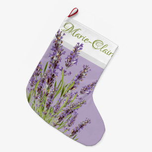Personalized French Lavender Purple Large Christmas Stocking