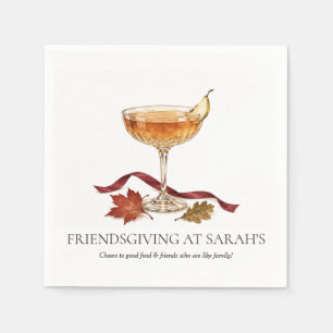Personalized Friendsgiving Dinner Party Decor Napkin