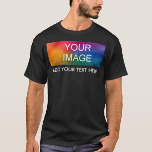 Personalized Front Print Add Your Text Image Men's T-Shirt