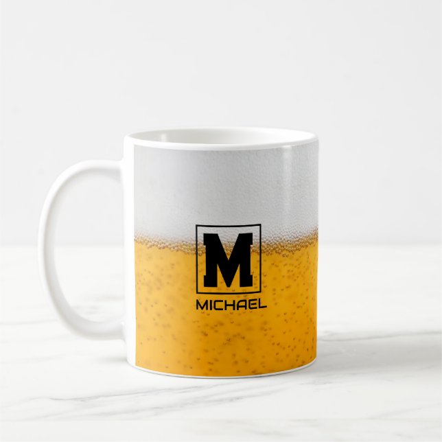 Personalized Frosted Beer Mug with Custom Name (Left)